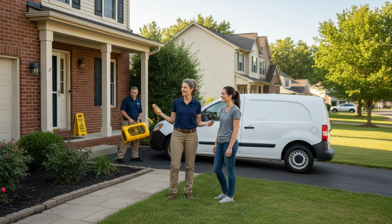 Residential water damage restoration in Bathgate, ND